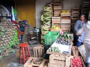 リマ、市場、買い物、果物