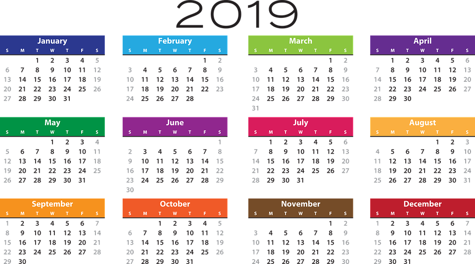 ペルー, カレンダー, 2019