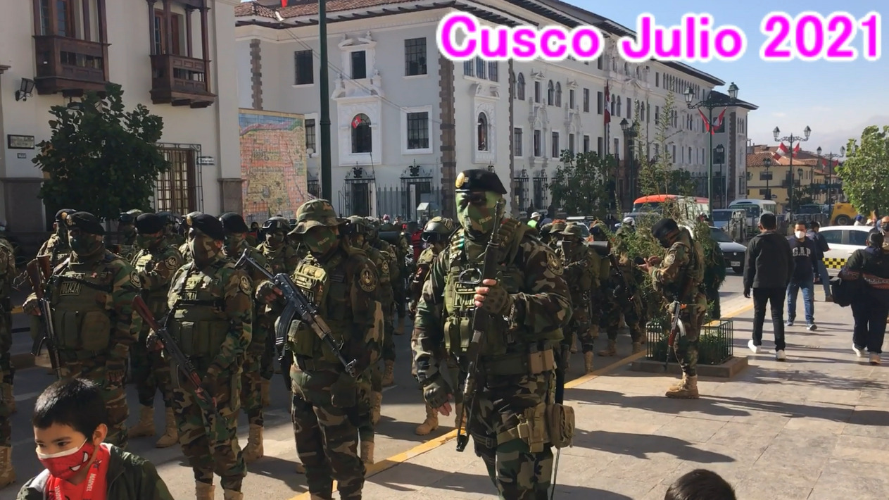南米, ペルー, Perú, クスコ, Cusco, Policia, Ejercito, Independencia, 独立記念日, 警察, 警備隊, 軍